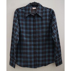 Levi’s A4580-0000 Women's Sz S Blue Plaid Jasper The Everyday Casual Blouse